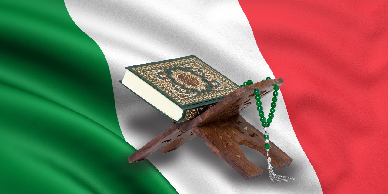 Itali flag and Quraan